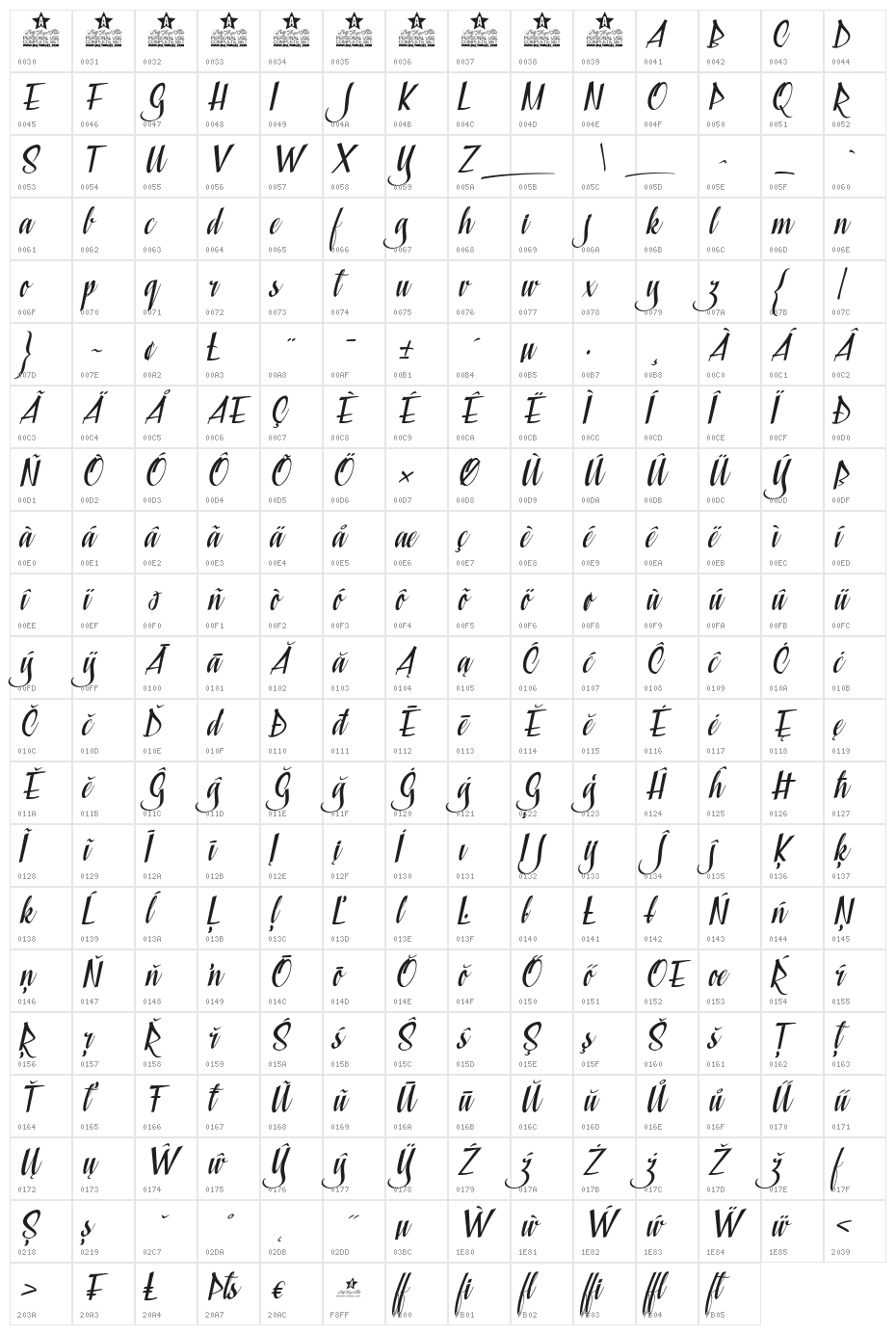 Valentine Day Personal Use Regular Character Map