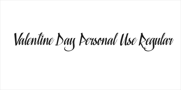 Valentine Day Personal Use Regular Logo