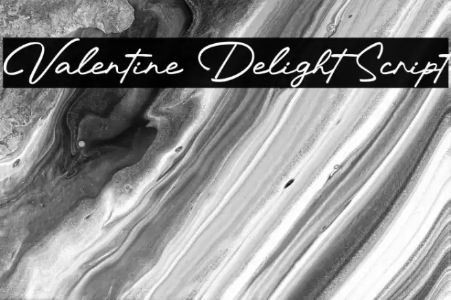 Valentine Delight Script Caratteri examples