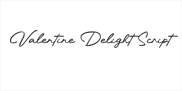 Valentine Delight Script Logo