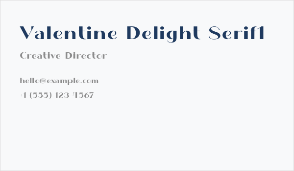 Valentine Delight Serif1 Business Card