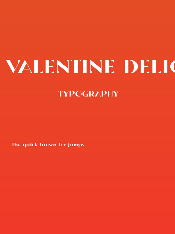 Valentine Delight Serif Poster