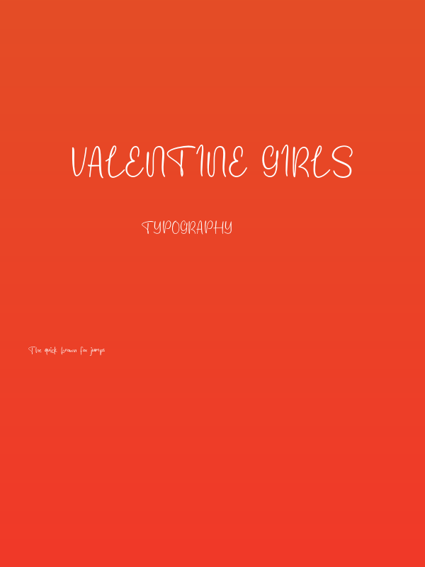 Valentine Girls Poster