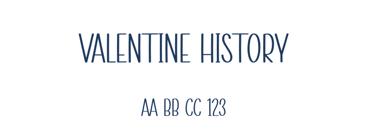 Valentine History Font Preview