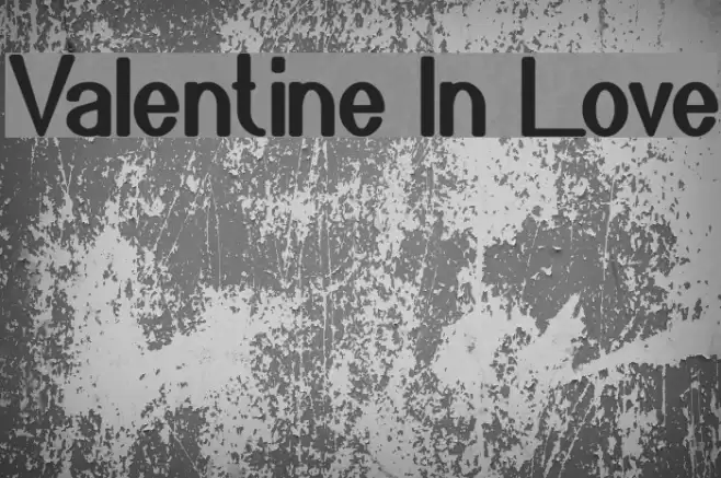 Valentine In Love Font examples