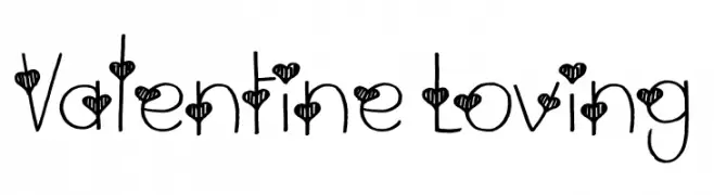 Valentine Loving Caratteri