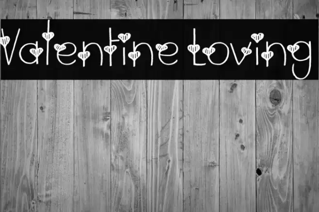 Valentine Loving Caratteri examples