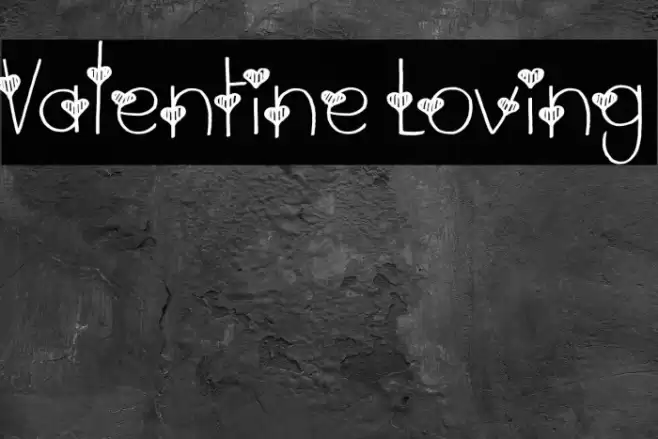 Valentine Loving Caratteri examples