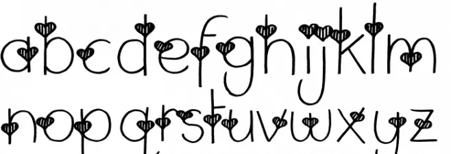 Valentine Loving Caratteri MINUSCOLO