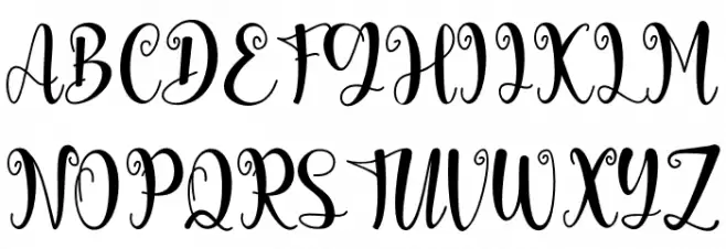 Valentine Moment Font Litere mari