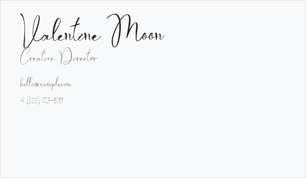 Valentine Moon Business Card