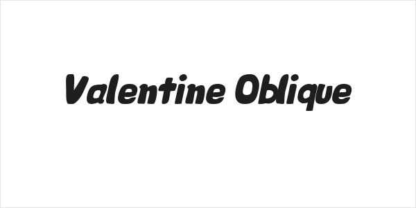 Valentine Oblique Logo