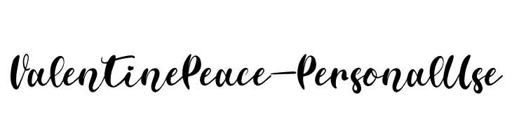 Valentine Peace - Personal Use  Frei Schriftart Herunterladen