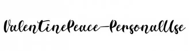 Valentine Peace - Personal Use  Frei Schriftart Herunterladen