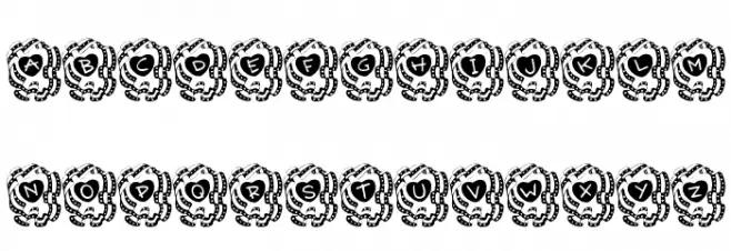 Valentine Ribbon Polices MINUSCULES