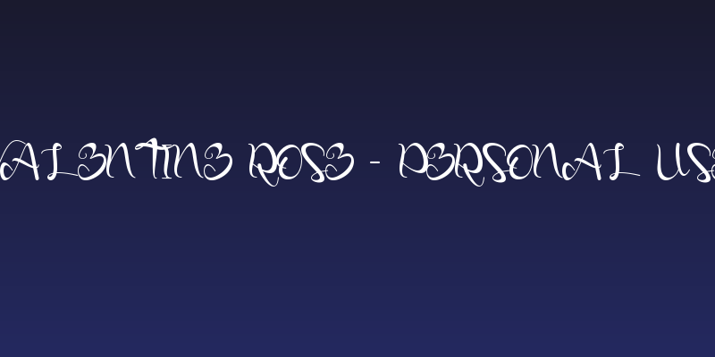 Valentine Rose - PERSONAL USE Social Header