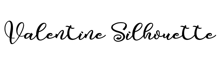 Valentine Silhouette  Frei Schriftart Herunterladen