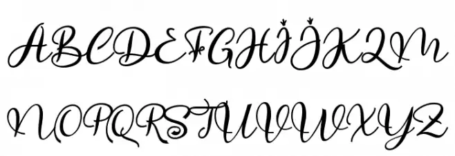 Valentine Silhouette Font Litere mari