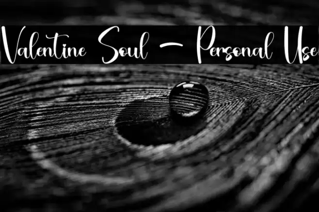 Valentine Soul - Personal Use Font examples