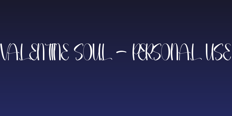 Valentine Soul - Personal Use Social Header
