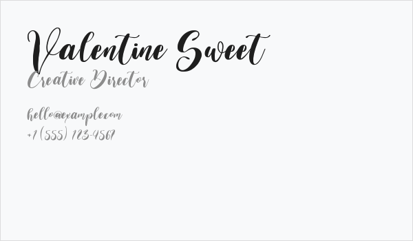 Valentine Sweet Business Card