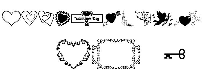 Valentine Things Font OTHER CHARS