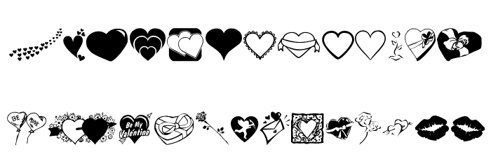 Valentine Things Font LOWERCASE