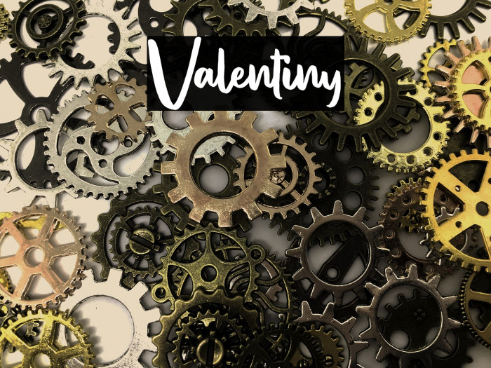 Valentiny Font examples