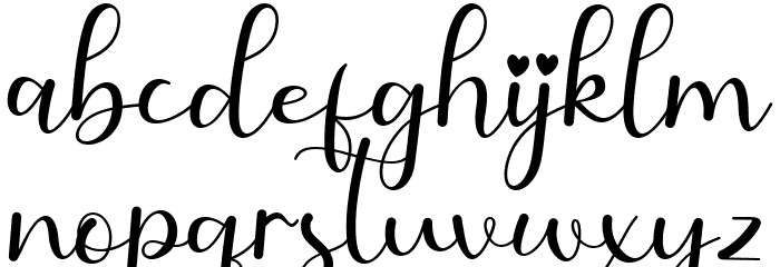 Valenttiena Font LOWERCASE
