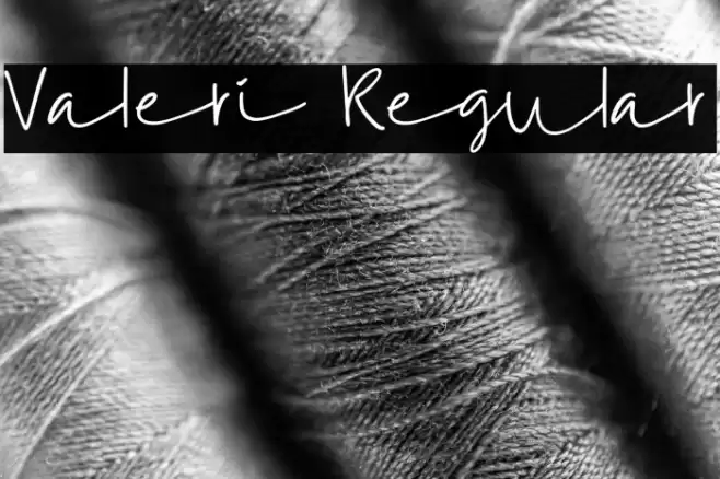 Valeri Regular Font examples