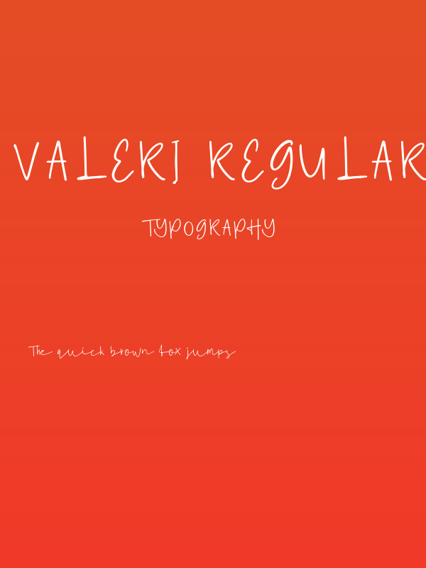 Valeri Regular Poster