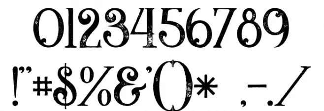 Valeria Bold Grunge Font OTHER CHARS