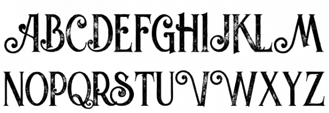 Valeria Bold Grunge フォント 大文字