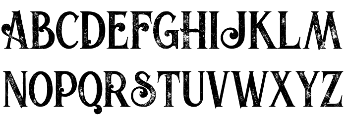 Valeria Bold Grunge Font LOWERCASE