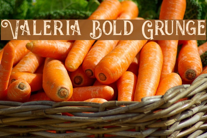 Valeria Bold Grunge Font examples