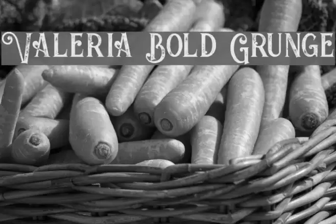 Valeria Bold Grunge Font examples
