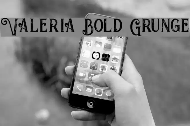 Valeria Bold Grunge Font examples