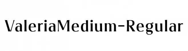 ValeriaMedium-Regular  नि: शुल्क फ़ॉन्ट्स डाउनलोड