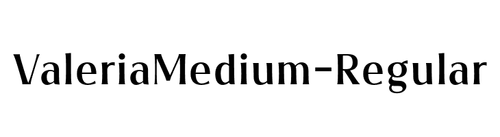 ValeriaMedium-Regular  font caratteri gratis