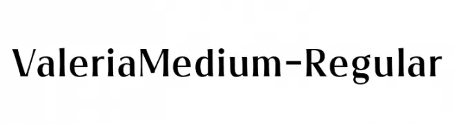 ValeriaMedium-Regular  नि: शुल्क फ़ॉन्ट्स डाउनलोड
