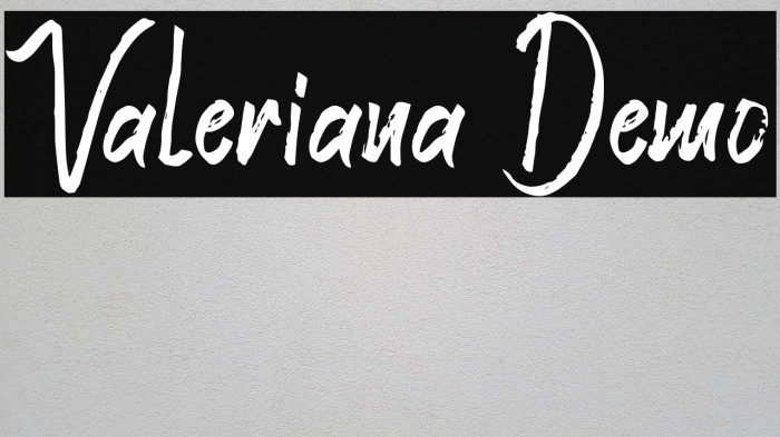 Valeriana Demo Font examples