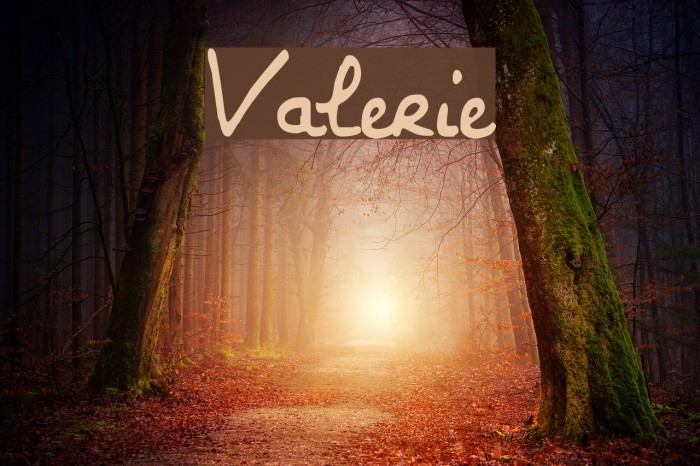 Valerie Font examples