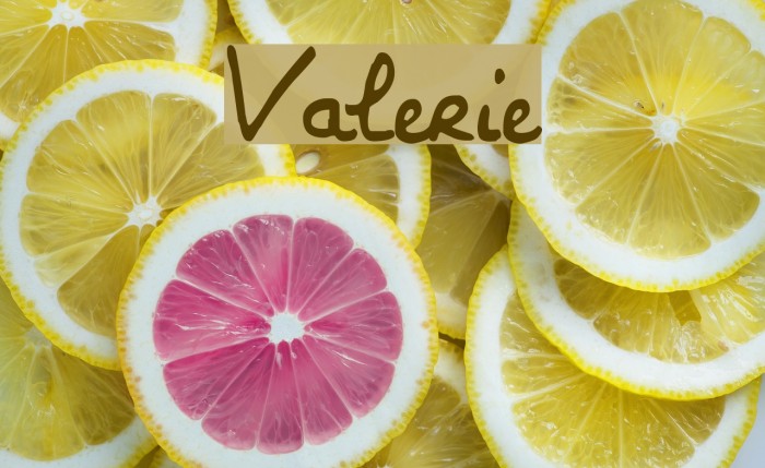 Valerie Font examples