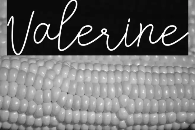 Valerine Font examples