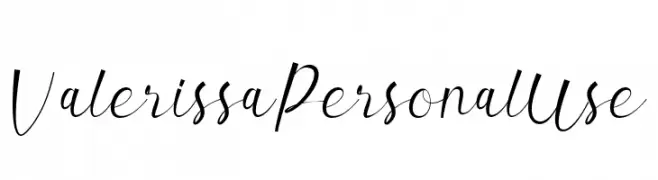 Valerissa Personal Use  font caratteri gratis