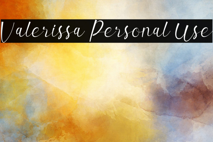 Valerissa Personal Use Font examples