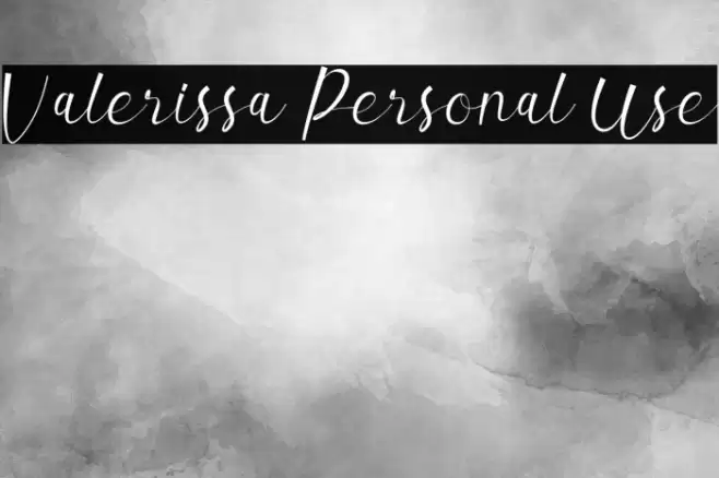 Valerissa Personal Use Шрифта examples
