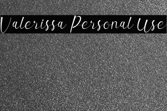 Valerissa Personal Use Шрифта examples