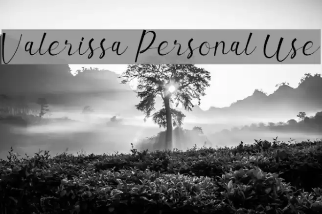 Valerissa Personal Use Font examples