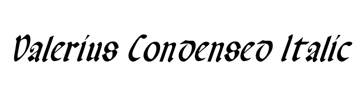 Valerius Condensed Italic Font